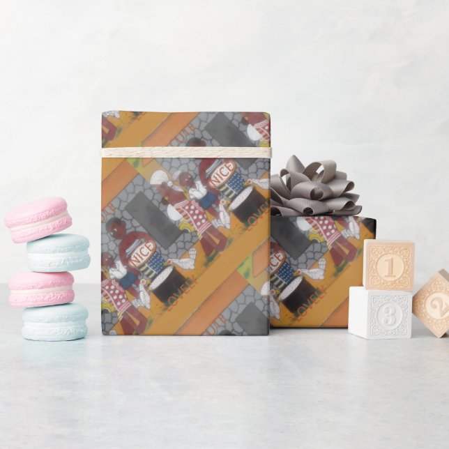 Papel De Presente Estilo de vida tradicional africano (Chá de bebê)