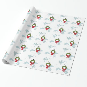 Papel De Presente Estilo do feriado do Natal do amor de Bichon