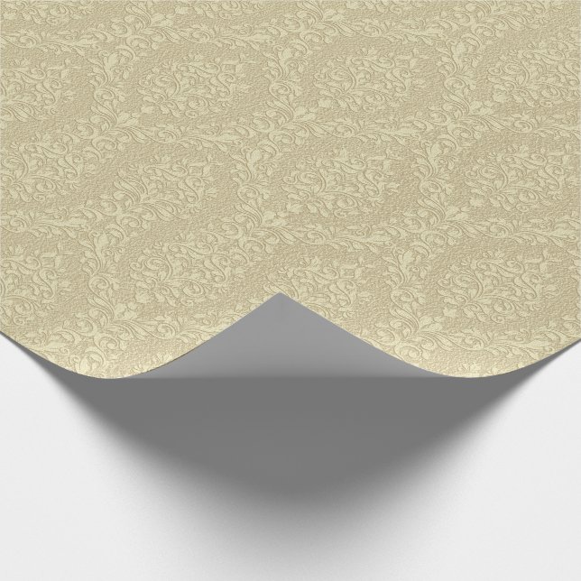 Papel De Presente Estilo embutido elegante Dourado (Ponta)