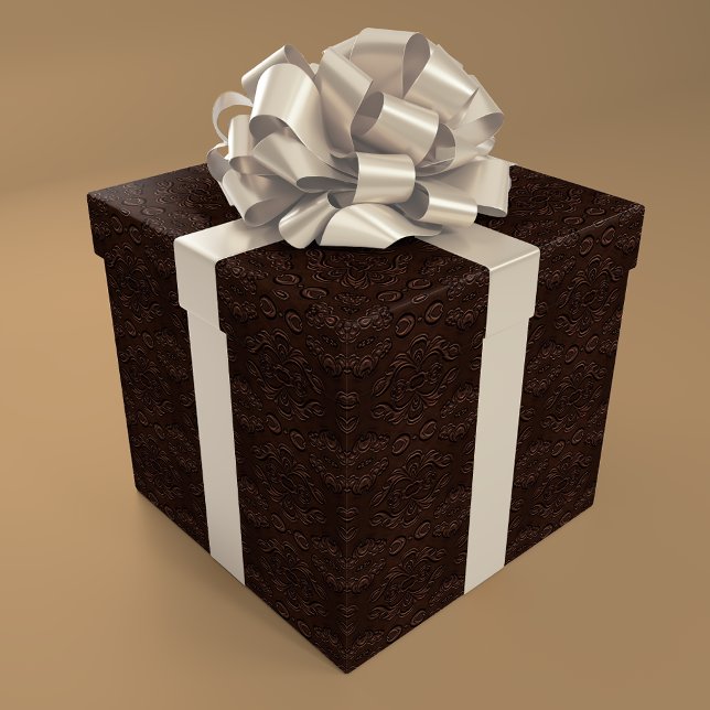 Papel De Presente Estilo Floral Barroco Faux Leather Patterno (Criador carregado)