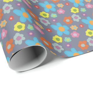 Papel De Presente Estilo Floral Retro Fofo