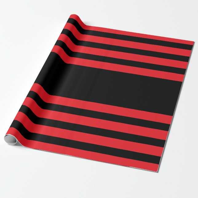 Papel De Presente Estilo idoma Vermelho e Preto (Desenrolado)