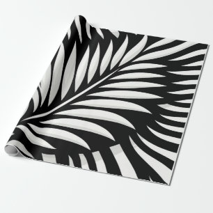 Papel De Presente Estilo Leaf Zebra Stripes