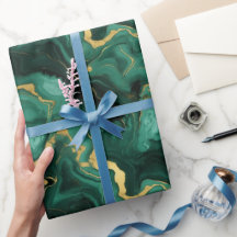 Estilo líquido verde esmeralda e mármore dourado