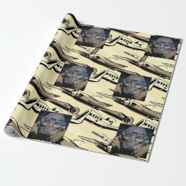 Papel De Presente Estilo Masculino Planes Ilustrados Personalizados