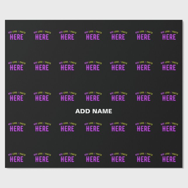 PAPEL DE PRESENTE ESTILO MODERNO PERSONALIZÁVEL PRETO VERIFICADO COM (Aberto)