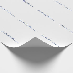 Papel De Presente Estilo Retro Elegante Simples Branco Caligrafia