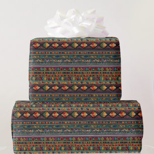 Papel De Presente Estilo Sudoeste - Aniversário do Blanket Cavalo Co