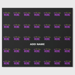 PAPEL DE PRESENTE ESTILOSO MODERNO PERSONALIZÁVEL PRETO VERIFICADO C