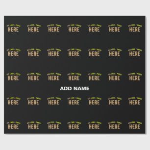 PAPEL DE PRESENTE ESTILOSO MODERNO PERSONALIZÁVEL PRETO VERIFICADO M
