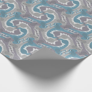 Papel De Presente Estímulo Tesselação de Hares Swirling 3 Moldagem P