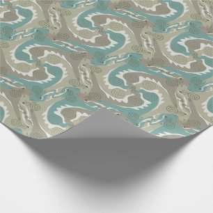 Papel De Presente Estímulo Tesselação de Hares Swirling 4 Moldage