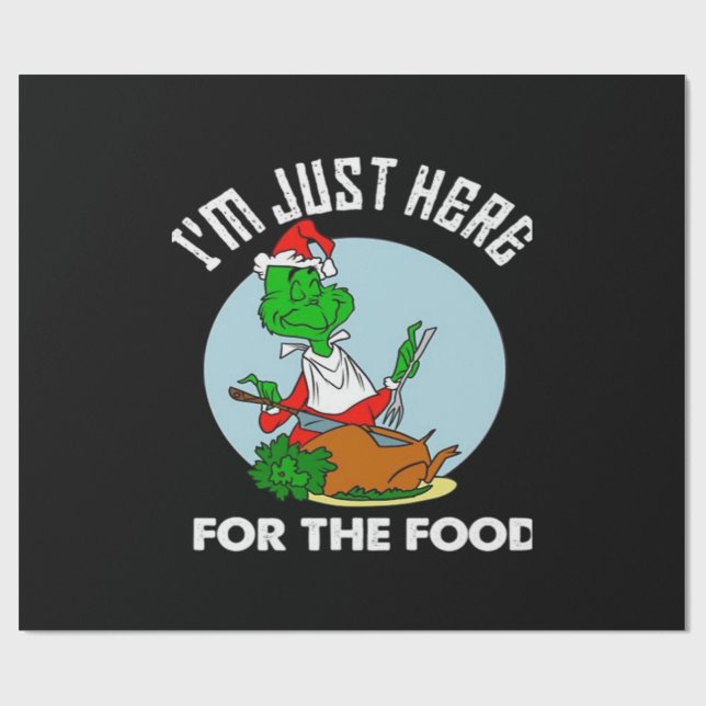 Papel De Presente Estou aqui só pela comida  (Aberto)