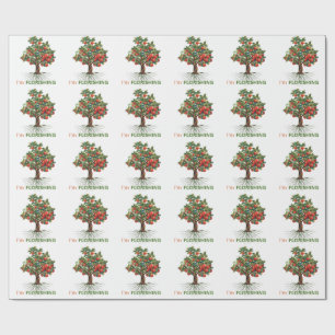 Papel De Presente Estou Florescendo – Árvore Inspiradora de Crescime