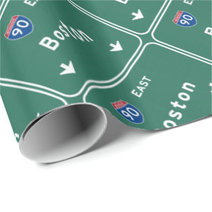 Papel De Presente Estrada da estrada nacional das mães de Boston