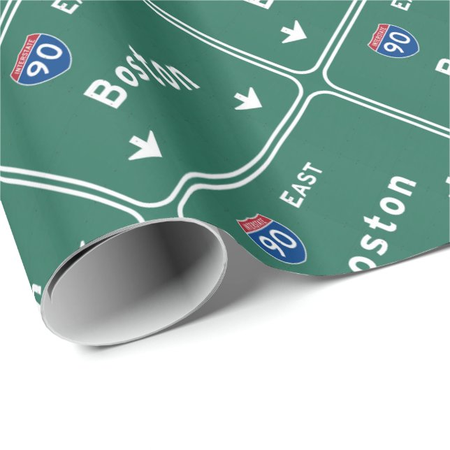 Papel De Presente Estrada da estrada nacional das mães de Boston (Ponta do rolo)