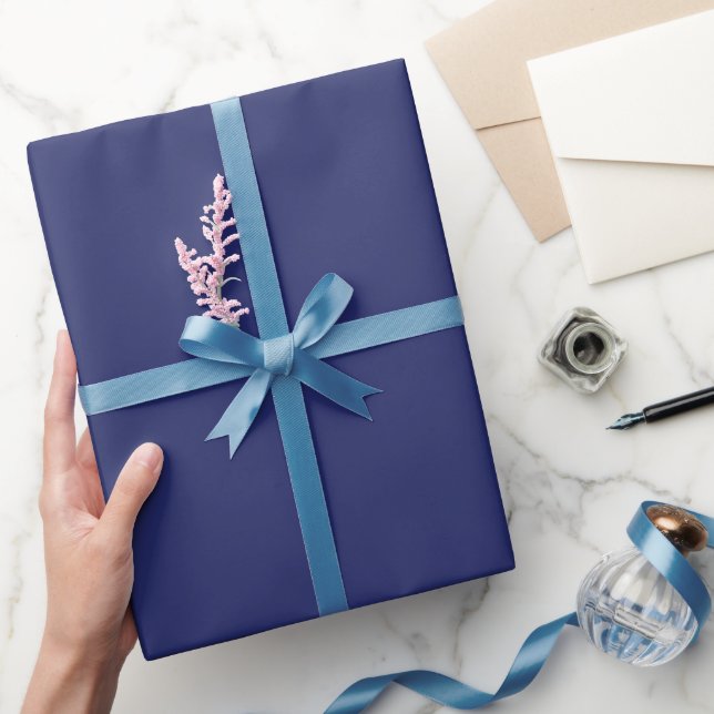 Papel De Presente Estrela azul-marinho Elegante de David Magen David (Presentear)