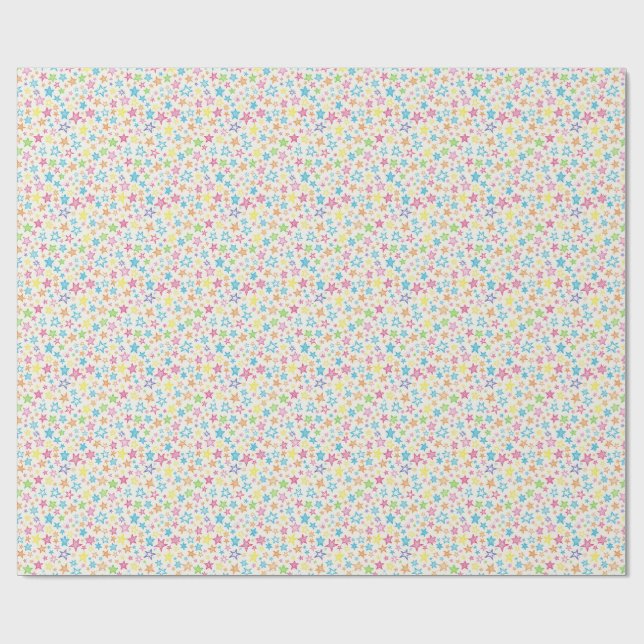 Papel De Presente estrela colorida (Aberto)