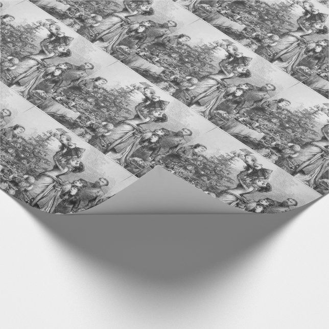 Papel De Presente Estrela de Árvore Vitoriana de Natal (Ponta)