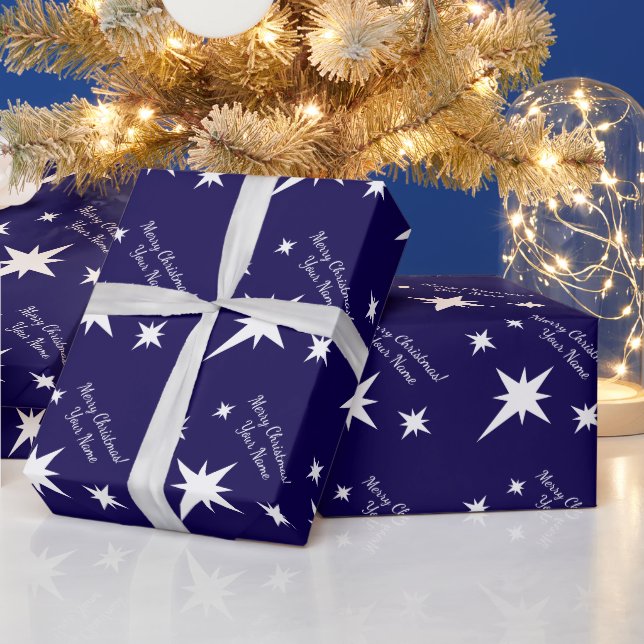 Papel De Presente Estrela de Belém Natal personalizado (Feriados)