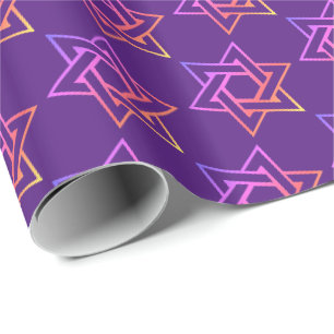Papel De Presente Estrela de Davi