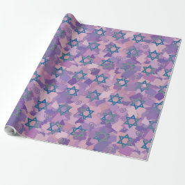 Papel De Presente Estrela de David Hanukkah