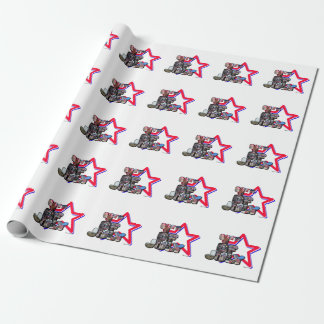 Papel De Presente Estrela de Letra Grande do 4 de Julho