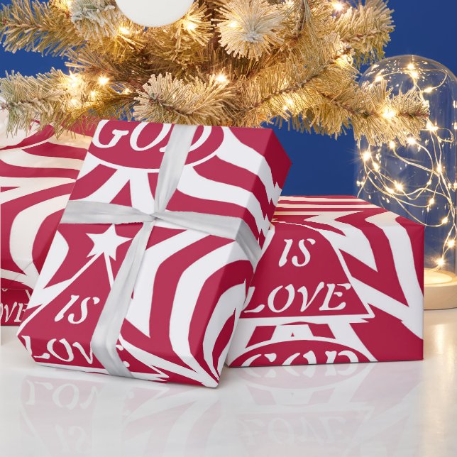 Papel de Presente Estrela Deus é Amor - Versículo  (Feriados)