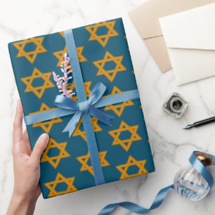 Papel De Presente ESTRELA HANUKKAH DO Bar de Férias Judaicas de DAVI