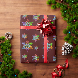 Papel De Presente Estrela Sagrada - Estrela Da Vida, 02/3D-CF.