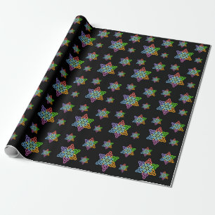 Papel De Presente Estrela Sagrada - Estrela Da Vida, 02/3D-CF.