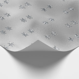 Papel De Presente Estrela Silver Elegante
