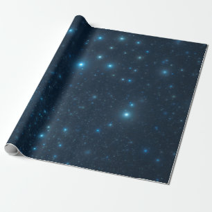 Papel De Presente Estrelas Azuis