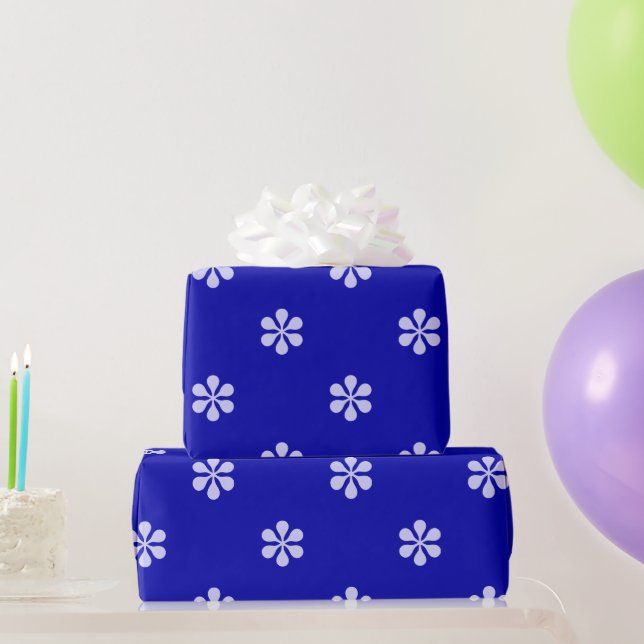 Papel De Presente Estrelas Azuis Simples Mínimo (Presentes para festas)