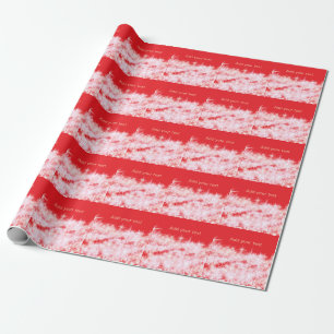 Papel De Presente Estrelas brilhantes cor-de-rosa vermelho simples a