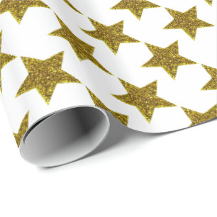 Papel De Presente Estrelas cintilantes de Natal