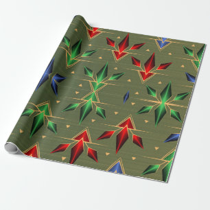 Papel De Presente Estrelas de Natal
