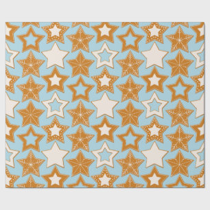 Papel De Presente Estrelas de Pão de Mel (Feriado)