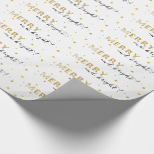 Papel De Presente Estrelas do ouro - Feliz e Brilho