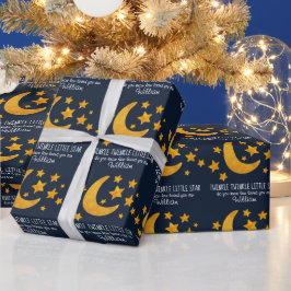 Papel De Presente Estrelas e Luas de Estrelas Personalizadas