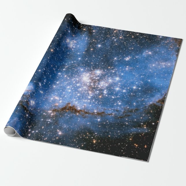 Papel De Presente Estrelas Infantis na Nebulosa NGC 346 - Foto Espac (Desenrolado)