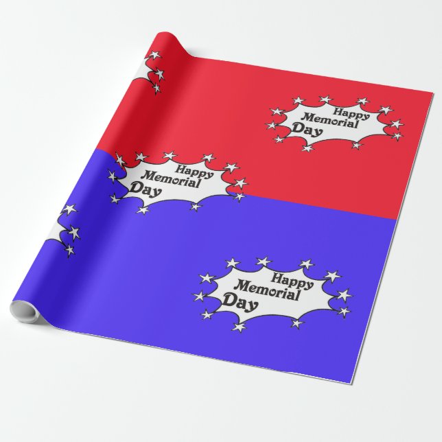 Papel De Presente Estrelas Memoriais - (Desenrolado)