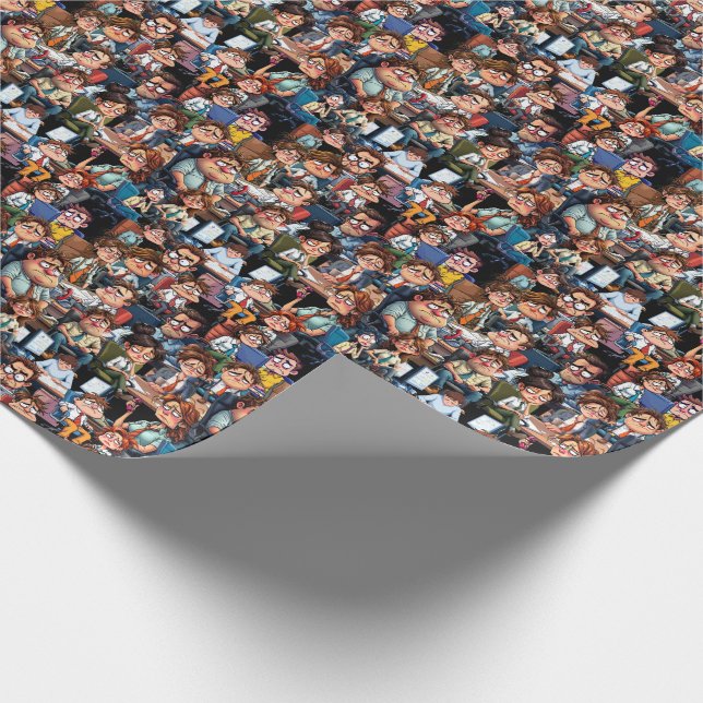 Papel De Presente Estresse de trabalho preto (Ponta)