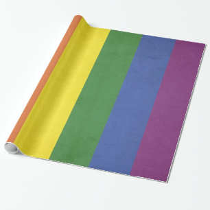 Papel De Presente Estrias arco-íris
