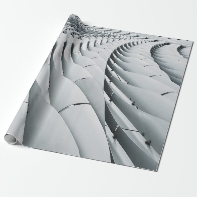 Papel De Presente Estrutura das cinzas brancas (Desenrolado)