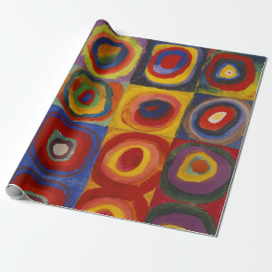 Papel De Presente Estudo de cor de Kandinsky Quadrados Quadrados Col