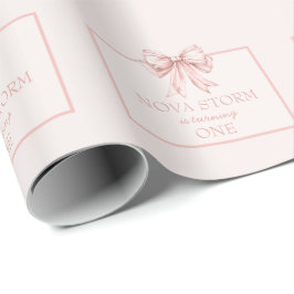 Papel De Presente Etapa de Coquete Rosa-Blush do Pastel Personalizad