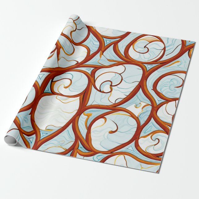Papel De Presente Eterno Roman Marble (Desenrolado)
