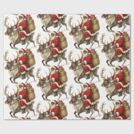 Papel De Presente Etiqueta de Endereço de Retorno do Papai Noel