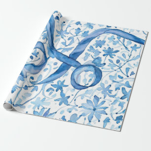 Papel De Presente Etiquetas de Presente Azul de Pastel Suave